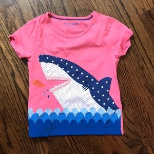 Mini boden 4-5y girls t with whale